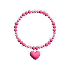 Obraz premium 3d heart shaped necklace vector