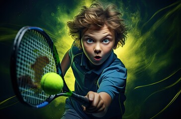 Little tennis player