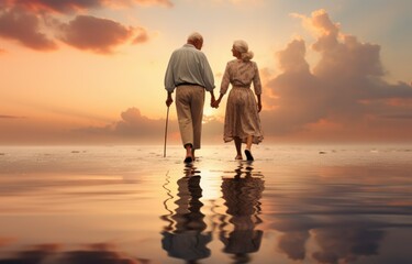 Fototapeta premium Happy seniors is having fun with travelling