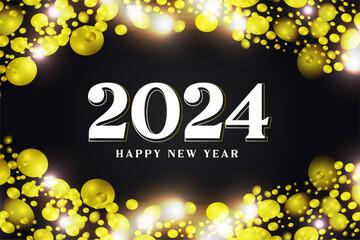 Happy new year 2024 Typography Design