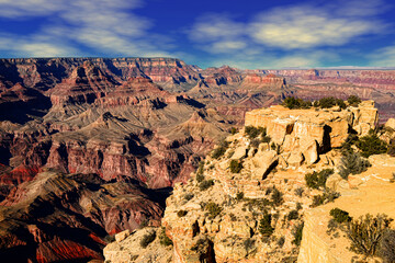 Cloudy Day At The Grand Canyon Arizona