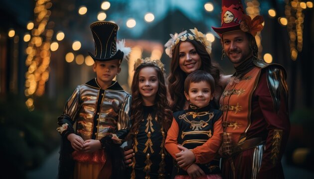 Photo of a Colorful Cast of Characters Posing for a Playful Photo