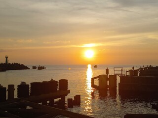 sunset on the beach