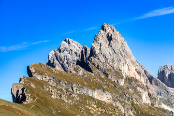 Blick von der Seceda auf die Geislerspitzen, Gröden, Südtirol