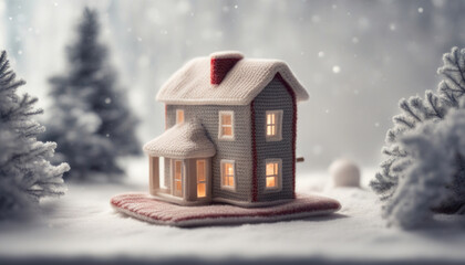 Winter House - Heating System Concept in Cold Snowy Weather