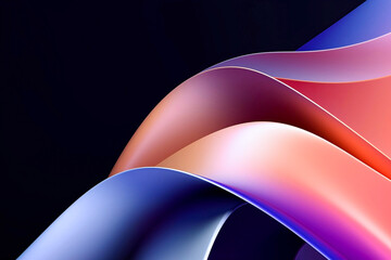 3d gradient vivid swirl shape background for unique project. AI Generated