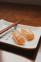 delicate asian food served on a plate