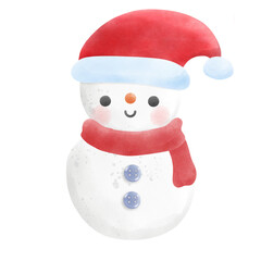 Snowman watercolor