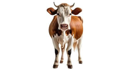 cow with horns transparent, white background, isolate, png