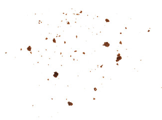 crumbs of chocolate biscuit element - obrazy, fototapety, plakaty