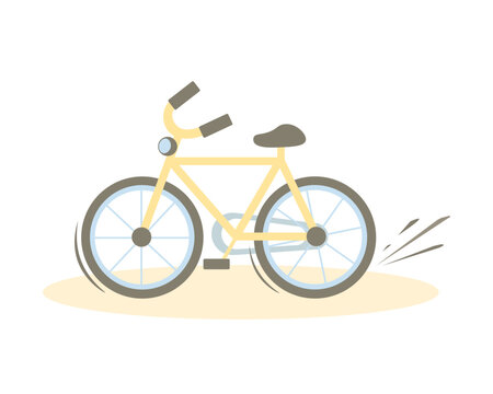 Bike, bicycle, sport and speed. Vector Illustration for printing, backgrounds, covers and packaging. Image can be used for greeting cards, posters, stickers and textile. Isolated on white background.