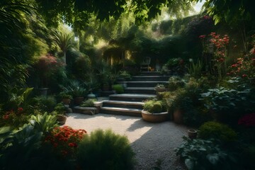 A peaceful garden.