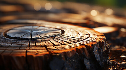 wood cut tree trunk
