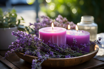 Obraz na płótnie Canvas Aromatherapy delight lavender scented.