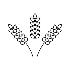 wheat vector icon  gluten sign