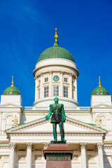Fototapeta na wymiar Helsinki, Finland, City center in wintertime