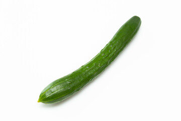白背景にきゅうり