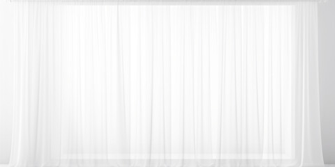 Obraz premium simple transparent white curtain, white background
