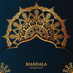 Luxury mandala background with golden arabesque pattern arabic islamic design	