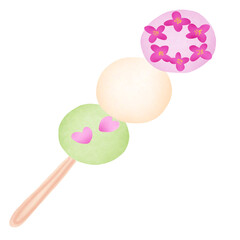 Dango is Japanese boiled flour. Made from rice flour mixed with urushi rice flour and sticky rice flour