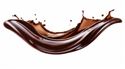 A splash of chocolate isolated on a white background