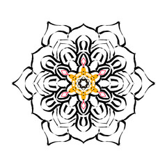 kaleidoscope design on white background