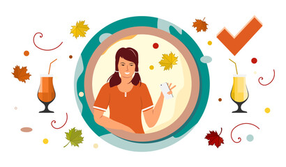 Party Alcohol Order Vector Drink Girl Celebration