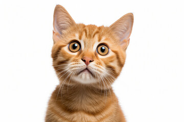 Portrait Of Cat, Cat Face, Cat, Cat Isolated In White, Cat In White Background