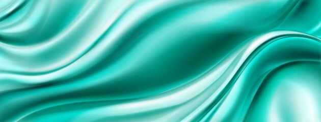 Abstract background with wavy surface in turquoise colors