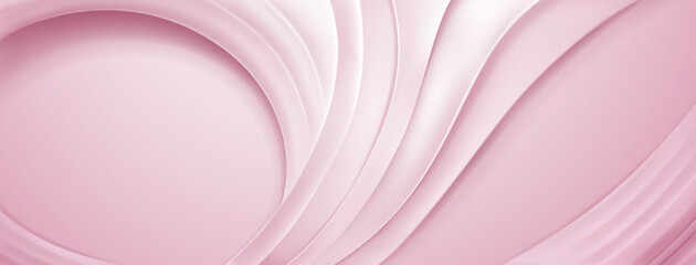 Abstract background with wavy curved lines in pink colors