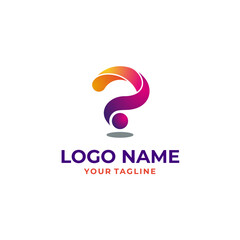 question mark logo design