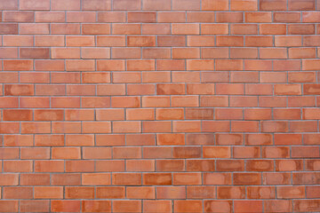 Red color old brick wall texture.