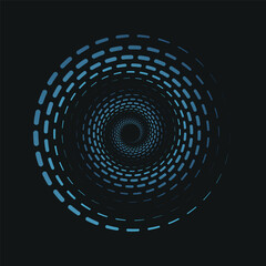 abstract vector circle frame halftone dots logo emblem design element. Round border Icon using halftone circle dots.