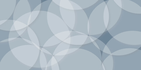 Fototapeta premium Abstract background with blue abstract geometric background with soft light white paper circles in design .Gray abstract Modern design background for report and project presentation template.