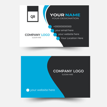 Double sided business card design template . Modern and simple business card. Creative business card vector design template.