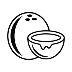 Coconut icon vector on trendy design