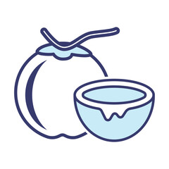 Coconut icon vector on trendy design
