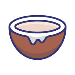 Coconut icon vector on trendy design
