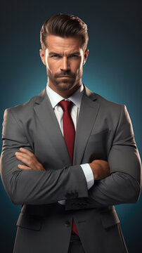 A 3D Business Man In A Confident Posture  , Background Image, Best Phone Wallpapers
