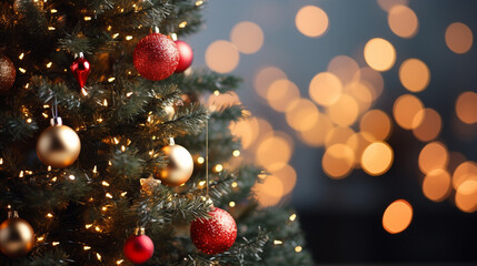 Fototapeta na wymiar Christmas tree ornaments