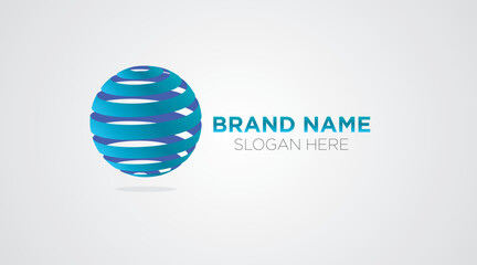 Creative abstract digital sphere technology vector logo design template element. Web Network Internet business Logotype concept circle icon.