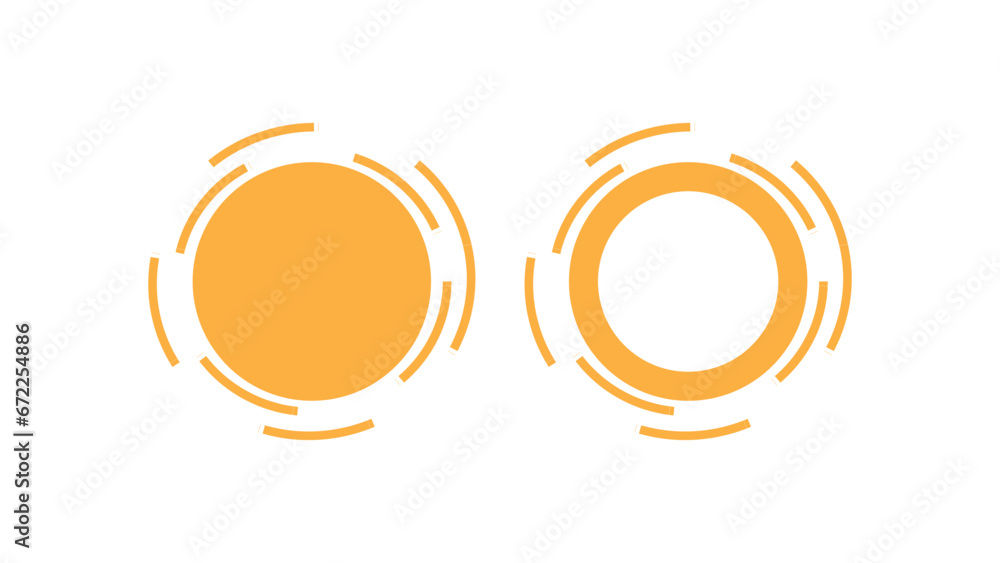 Poster round frame element, round circle shape for editing elements