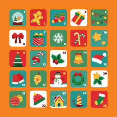 set of christmas vector illustration