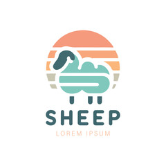 vector logo of a sheep