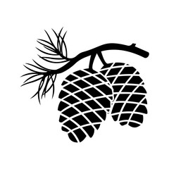 Pine Cone logo design vector,editable and resizable EPS 10