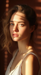 An Elegant Portrait Of A Woman With Natural Light, Background Image, Best Phone Wallpapers