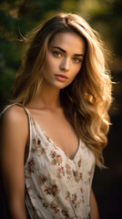 Naklejka premium Captivating Portrait Of A Beautiful Woman, Background Image, Best Phone Wallpapers