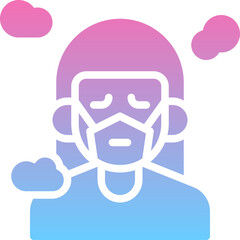Woman face mask icon
