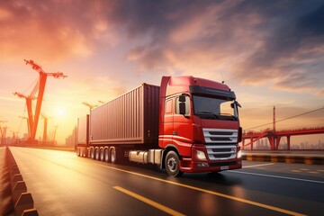 Transportation and Logistics in the Import-Export Industry: Truck Container Cargo Ships
