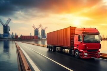 Transportation and Logistics in the Import-Export Industry: Truck Container Cargo Ships